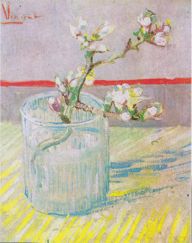 Vincent Van Gogh Bluhender Mandelbaumzweig in einem Glas France oil painting art
